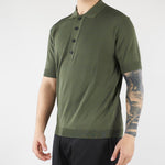 Polo Verde in maglia di viscosa LM26002 V009 LOW BRAND 