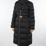 Piumino Nero in tessuto vela jacquard PI84D56E2 110 ELISABETTA FRANCHI 