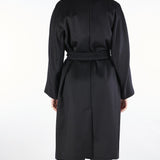 Cappotto Nero midi doppiopetto in lana Resina RESINA 13 MAX MARA WEEKEND 