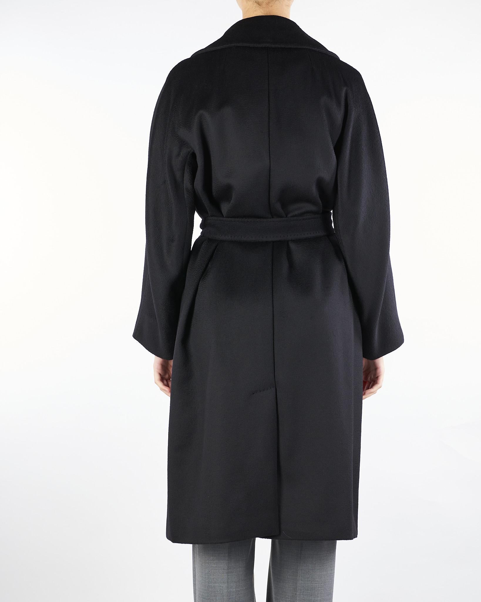 Cappotto Nero midi doppiopetto in lana Resina RESINA 13 MAX MARA WEEKEND 