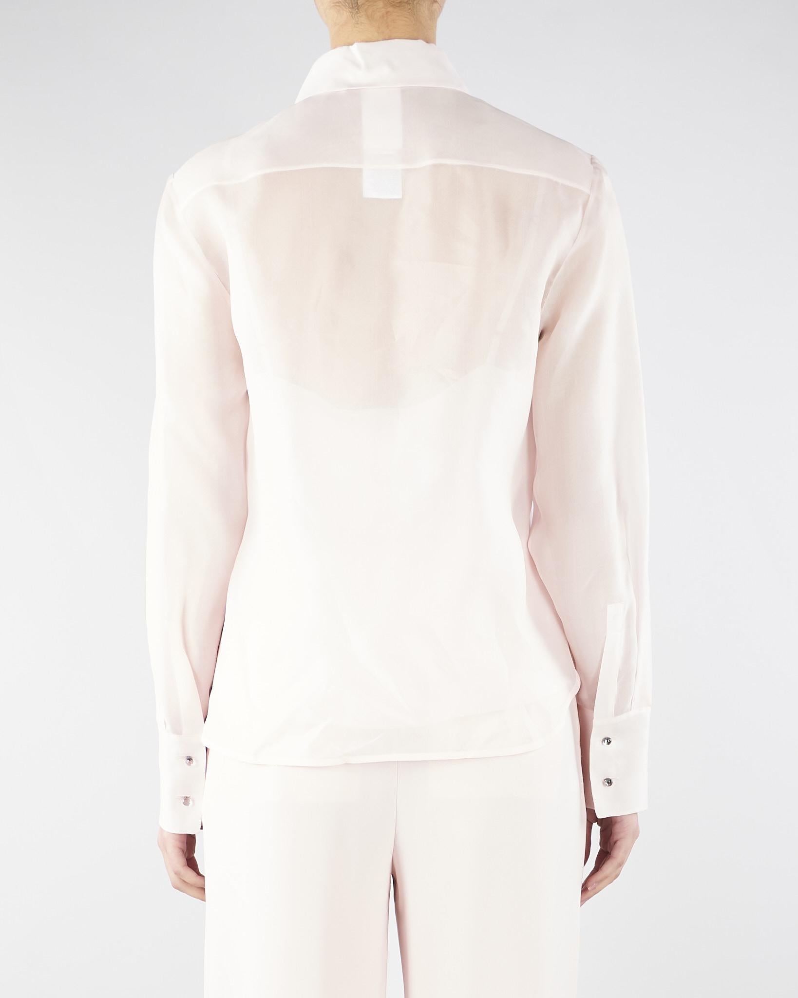 Camicia Rosa in organza di seta MSEAGI 9 MAX MARA STUDIO 