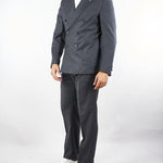 Pantalone Grigio in flanella di lana con pences 3932P1658250501 98 MANUEL RITZ 