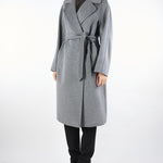 Cappotto Grigio  midi doppiopetto in lana Resina RESINA 11 MAX MARA WEEKEND 