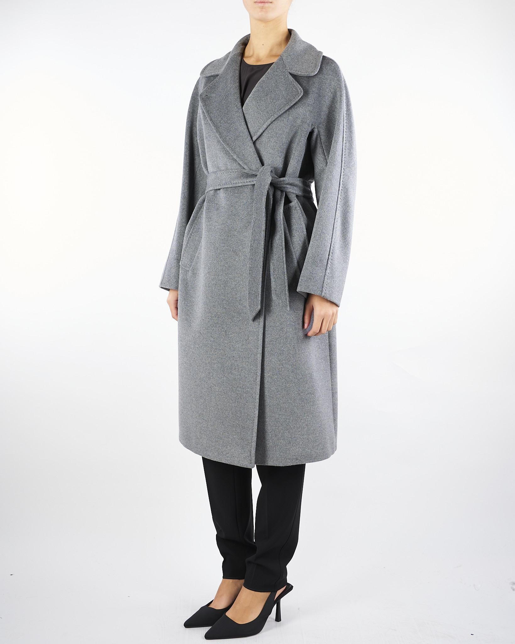 Cappotto Grigio  midi doppiopetto in lana Resina RESINA 11 MAX MARA WEEKEND 