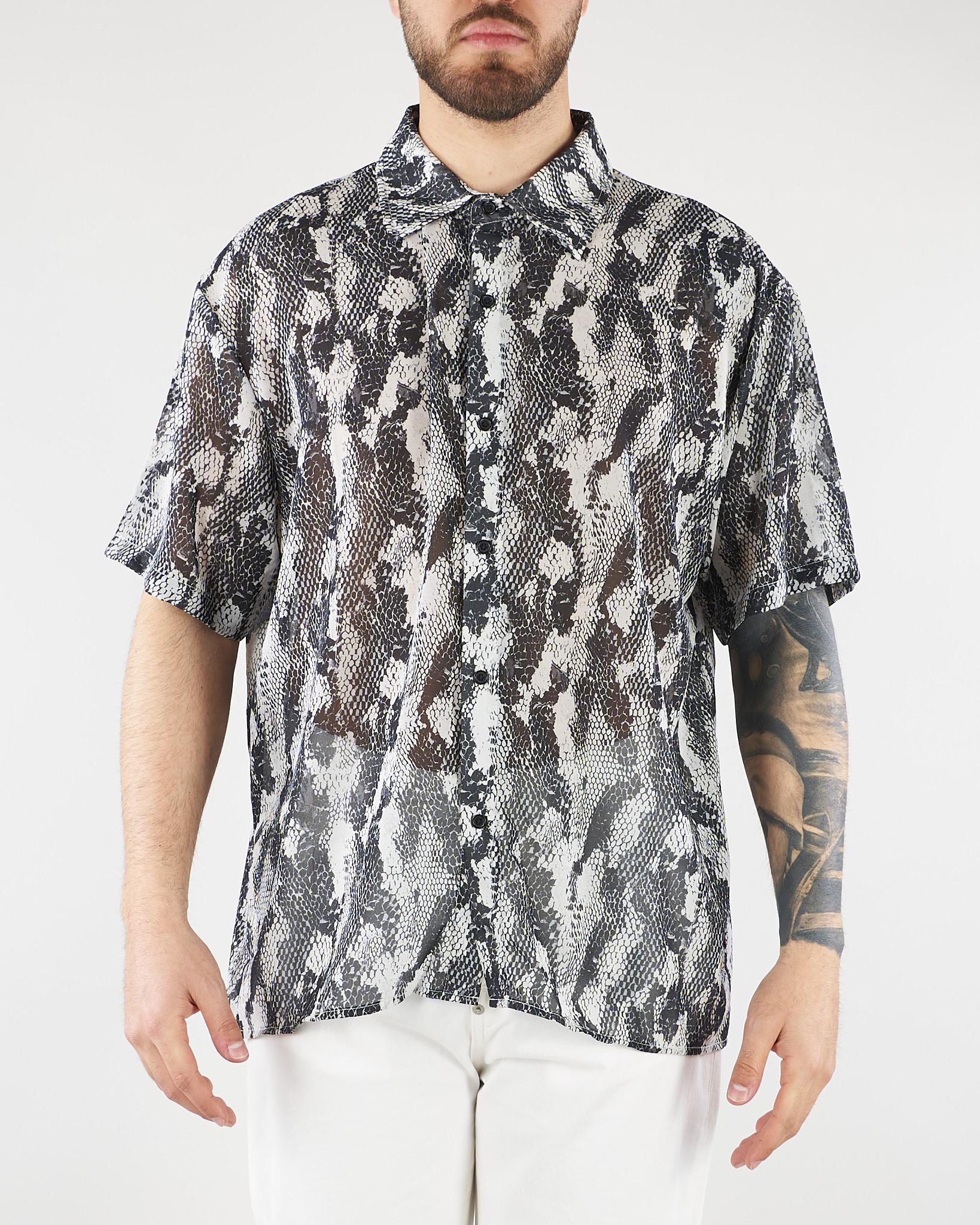 Camicia Nero-Bianco a fantasia HTEM220802 124 ACUPUNCTURE 