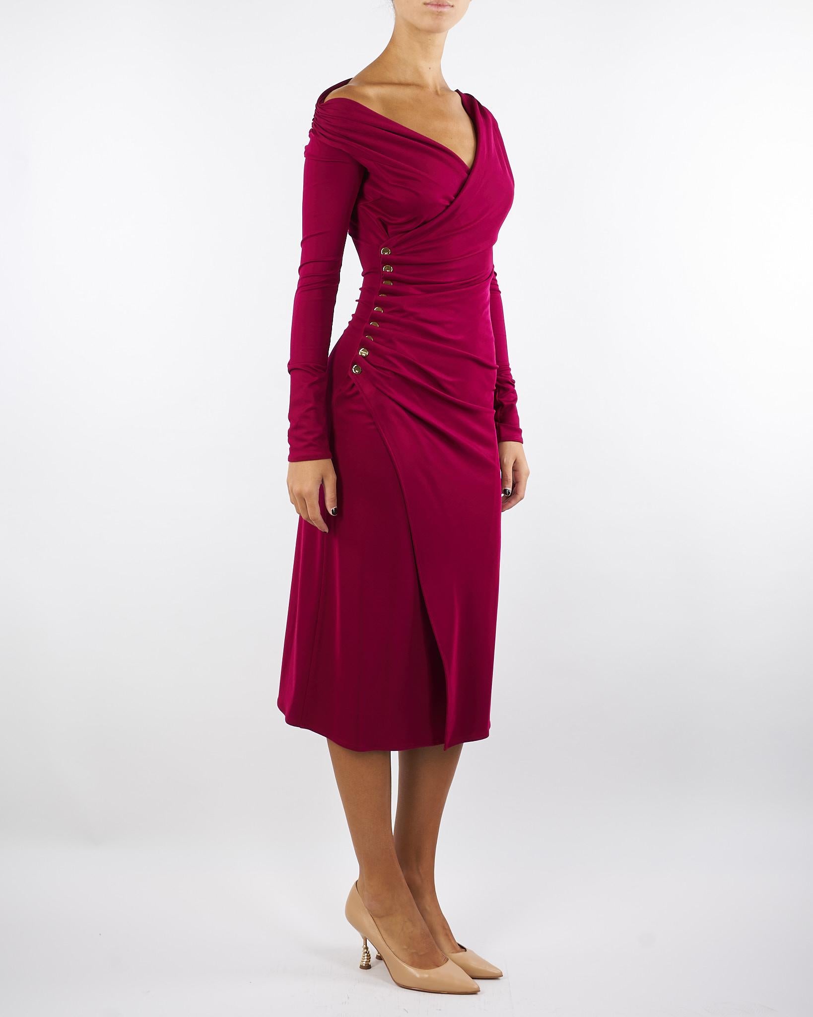 Abito Cherry in jersey con bottoni gioiello AB82257E2 EA5 ELISABETTA FRANCHI 