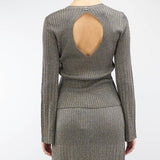 Maglia a costine in lurex Twinset