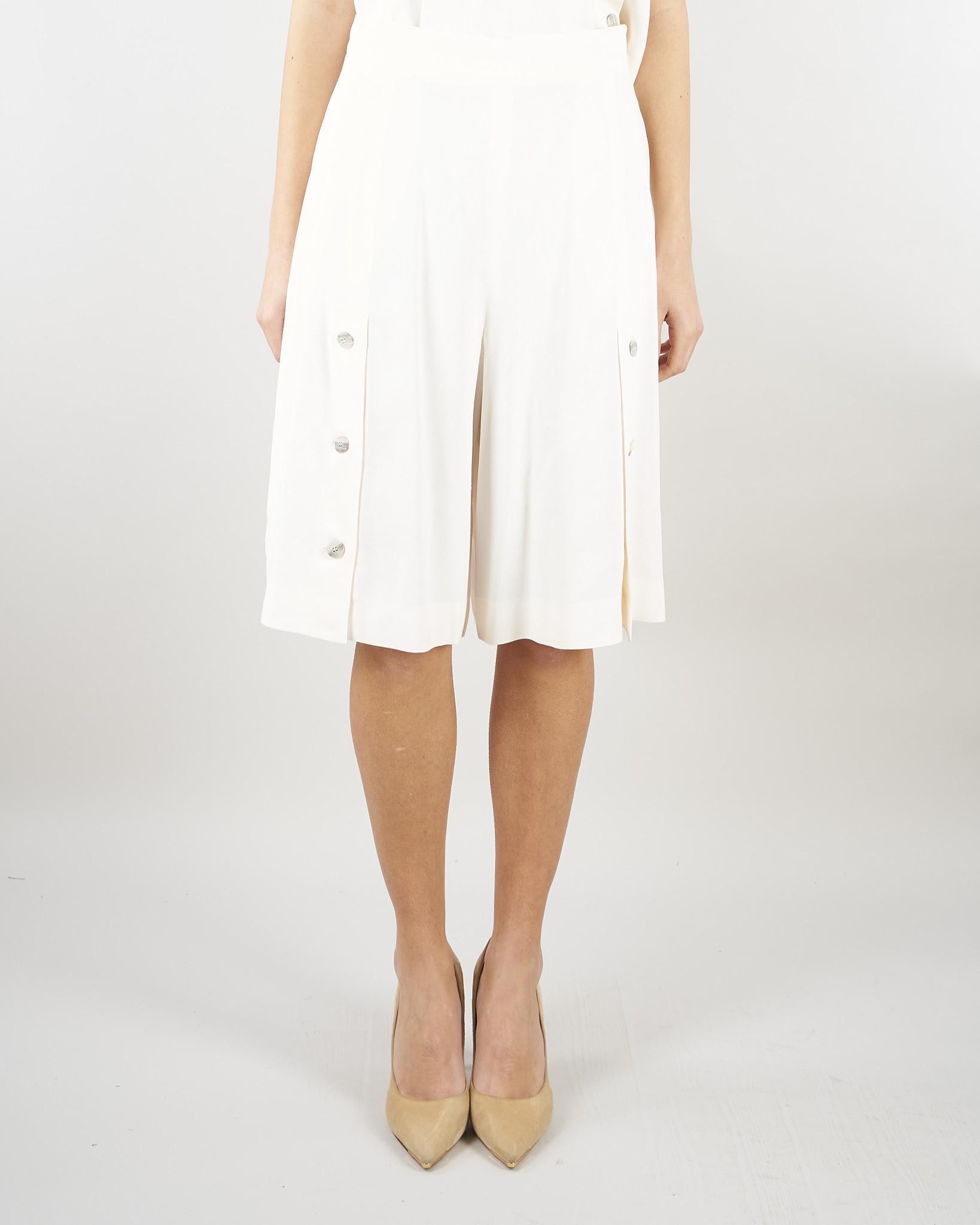 Short Bianco in misto lino e viscosa stretch MLMACAICI 4 MARELLA 
