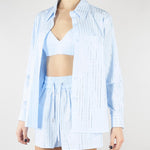 Top Celeste con strass all over NS229 40 NO SECRETS 