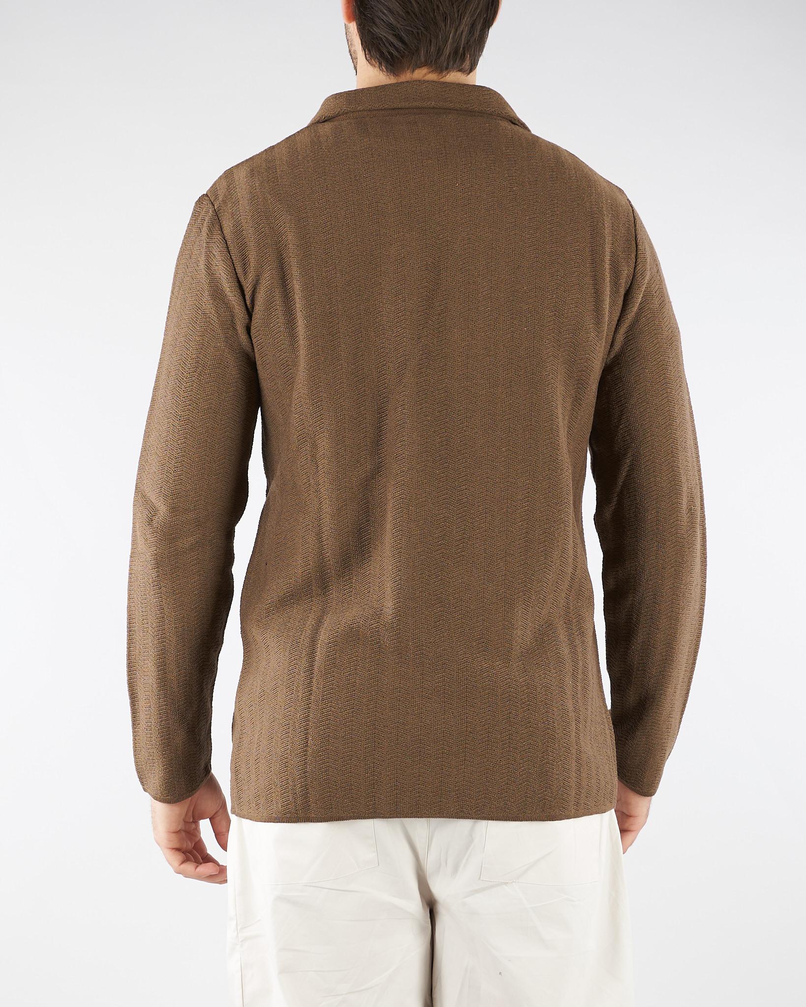 Giacca in maglia Tabacco doppiopetto 4011G977MY261086 28 PAOLONI 