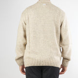 Cardigan Beige oversize con rotture MA3417 25 I'M BRIAN 