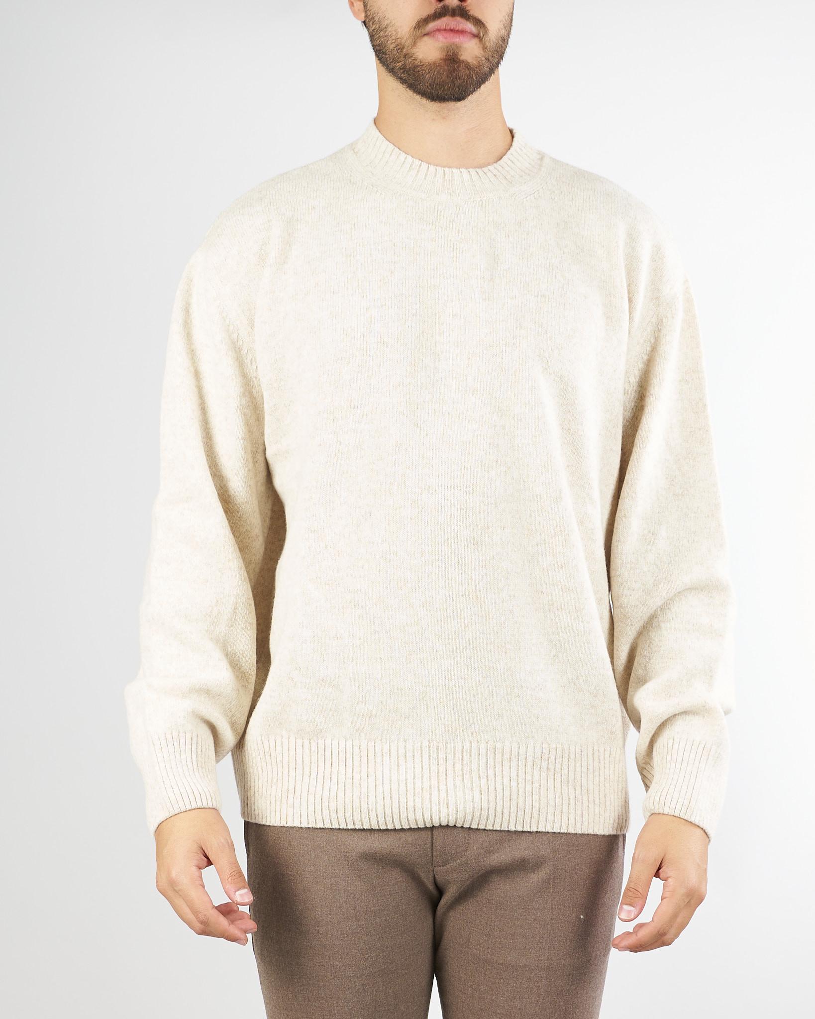 Maglia Panna Melange in lana MA3404 2 I'M BRIAN 