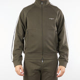 Felpa Verde full zip in jersey con bande a contrasto EM002872AF134880 U8120 EMPORIO ARMANI 