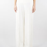 Pantaloni Bianco a palazzo ricamati TE2023 381 TWIN SET 