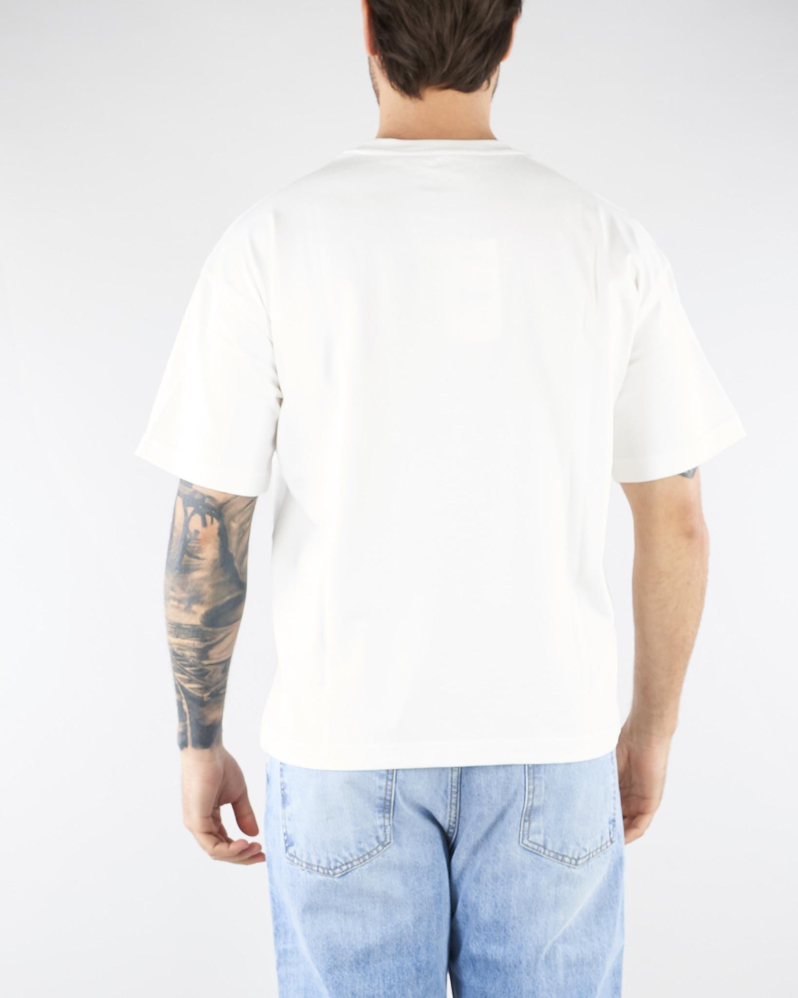 T-shirt Boxy Bianco con stampa 'Ricottaro' MAU3DICI01 01 3DICI 