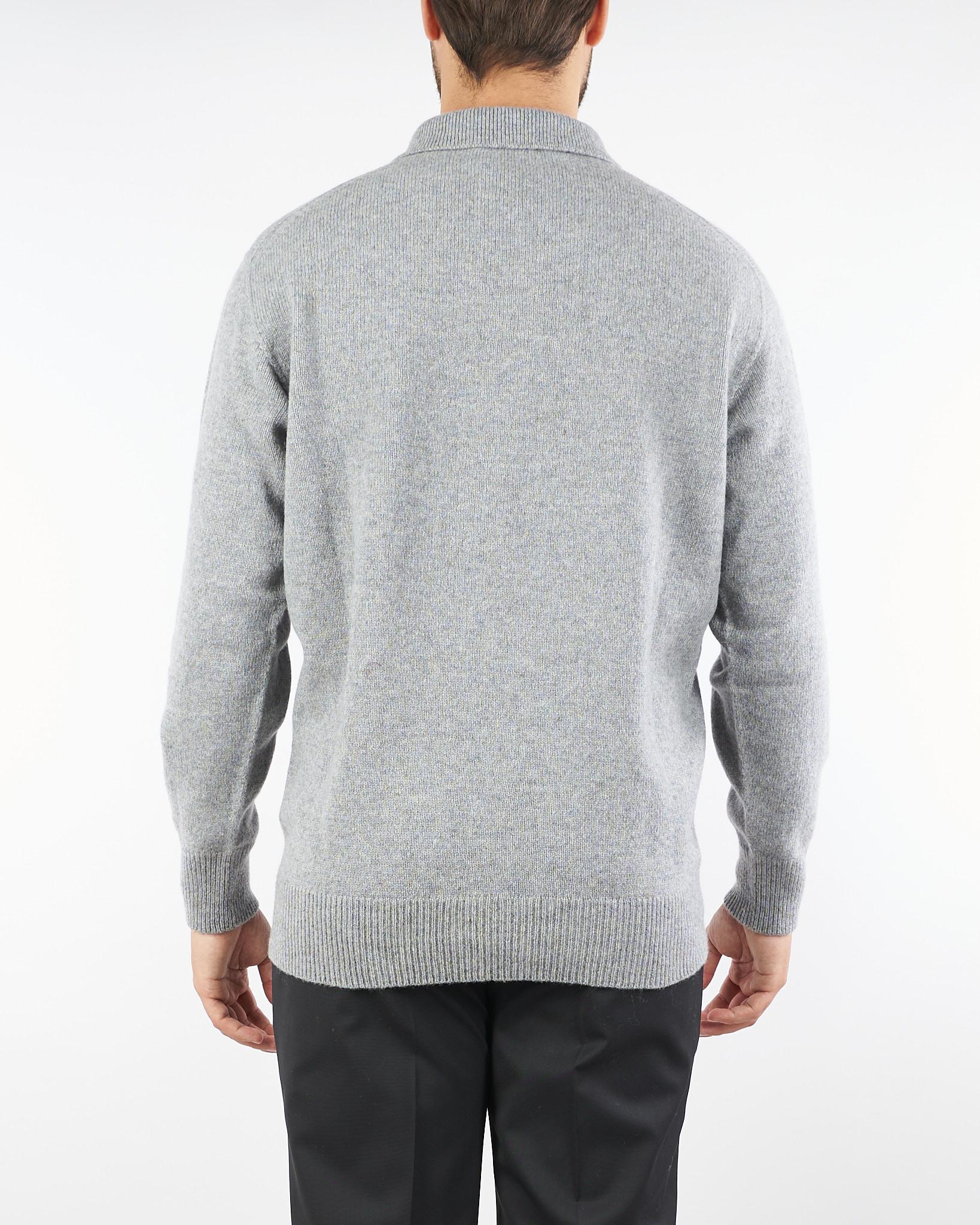 Maglia Polo Grigio in pura lana e cashmere B9F0102 93M AMARANTO 