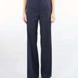 Pantalone Blu in lana stretch disegnata MEDIUM 13 MAX MARA STUDIO 