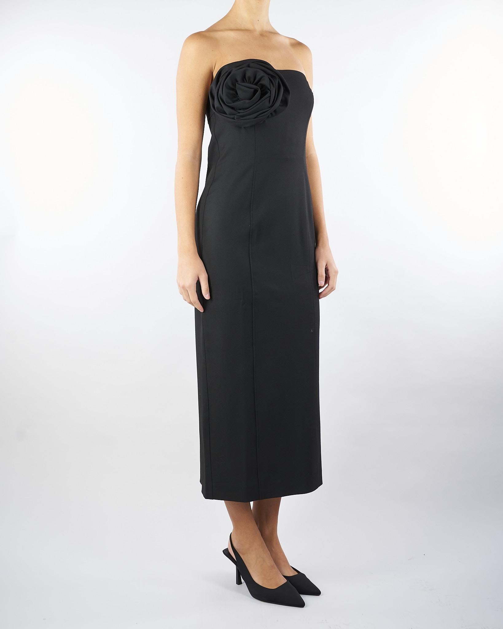 Abito Nero a bustier in gabardina stretch DOMEZ 5 MARELLA 