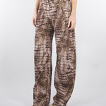 Jeans Cacao in drill con stampa alligatore PJ31D61E2 644 ELISABETTA FRANCHI 