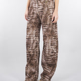 Jeans Cacao in drill con stampa alligatore PJ31D61E2 644 ELISABETTA FRANCHI 