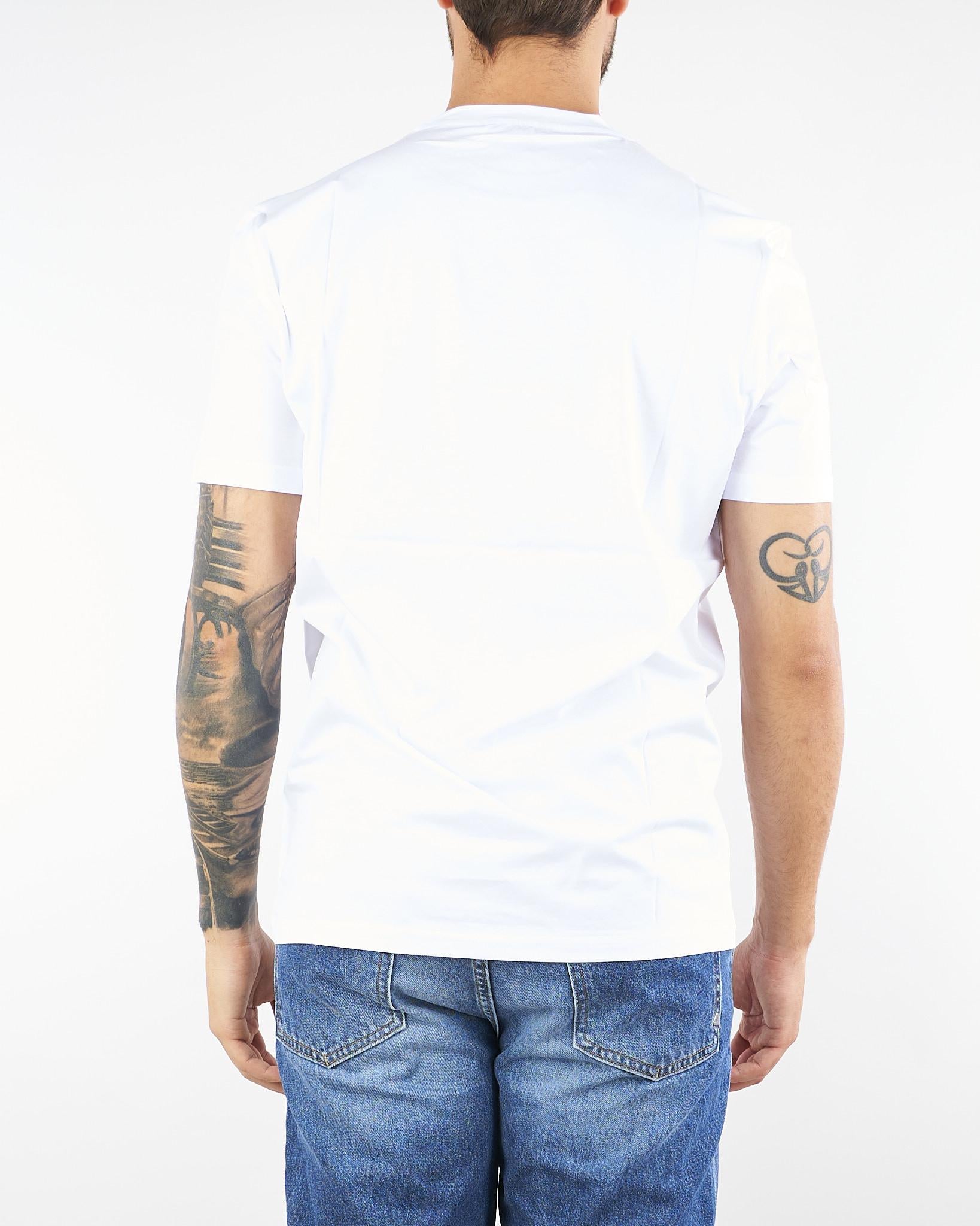 T-shirt Bianco basic in misto lyocell e cotone 8N1TE81JUVZ 100 EMPORIO ARMANI 