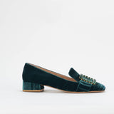 Mocassino in velluto con accessorio Francesco Sacco