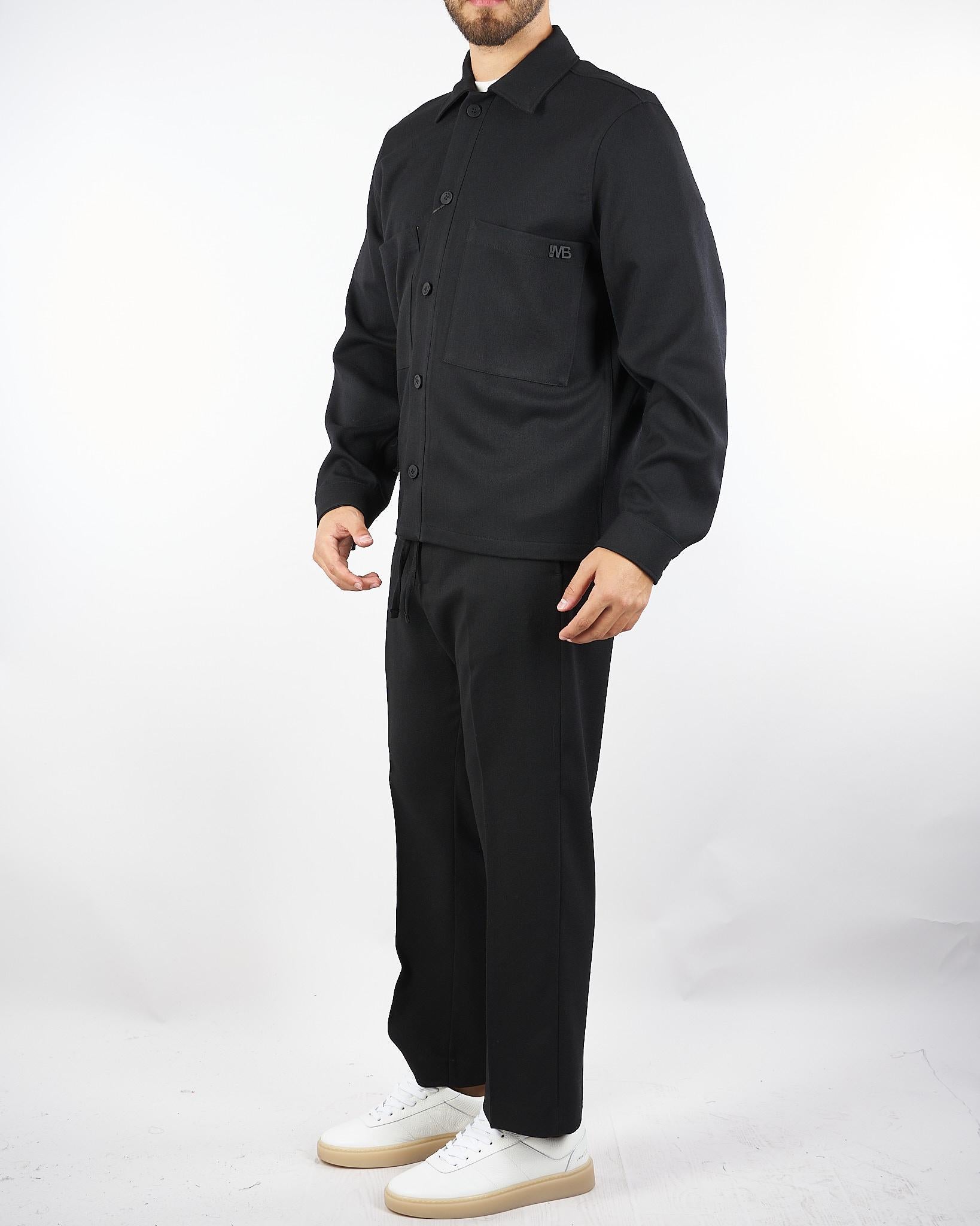 Overshirt Nero con tasconi CA3449 9 I'M BRIAN 