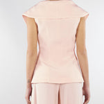 Giacca Rosa in cady senza maniche con ampio scollo GI01401TVIS0026 V0697 SIMONA CORSELLINI 