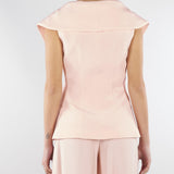 Giacca Rosa in cady senza maniche con ampio scollo GI01401TVIS0026 V0697 SIMONA CORSELLINI 