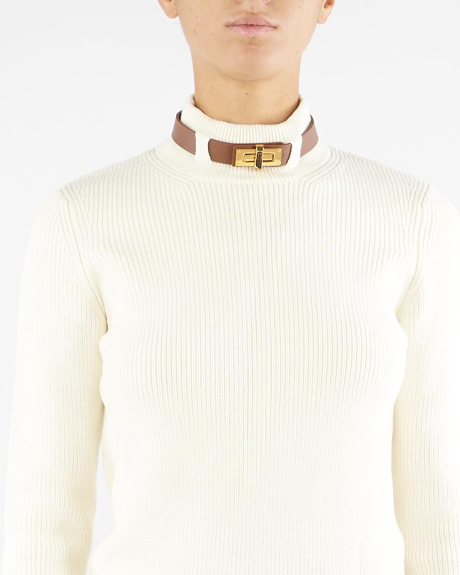 Maglia Milk in misto lana con cinturino gioiello MK05S56E2 DZ9 ELISABETTA FRANCHI 