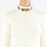 Maglia Milk in misto lana con cinturino gioiello MK05S56E2 DZ9 ELISABETTA FRANCHI 