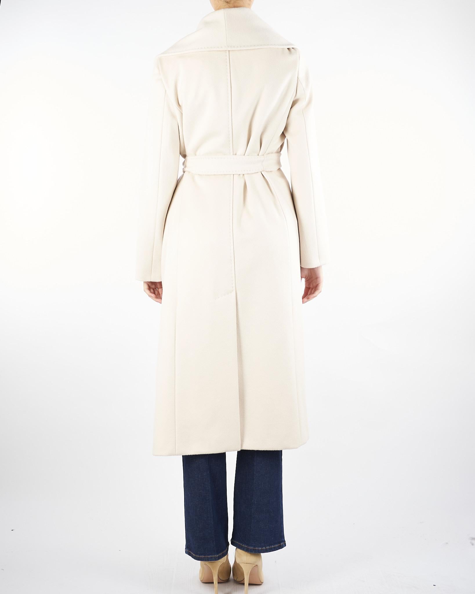 Cappotto Panna in drap di pura lana LORIANA 48 MAX MARA STUDIO 