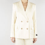 Blazer Vaniglia doppiopetto spinato con ricami D48EI023ER3 MF333 ERMANNO BY ERMANNO SCERVINO 