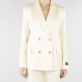 Blazer Vaniglia doppiopetto spinato con ricami D48EI023ER3 MF333 ERMANNO BY ERMANNO SCERVINO 