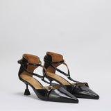 Decollette in pelle con cinturino alla caviglia Wo Milano