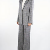 Blazer Nero-Bianco microfantasia con pailletets ACTGC010GI1051 00 ACTUALEE 