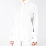 Camicia Bianco in cotone con strass all over