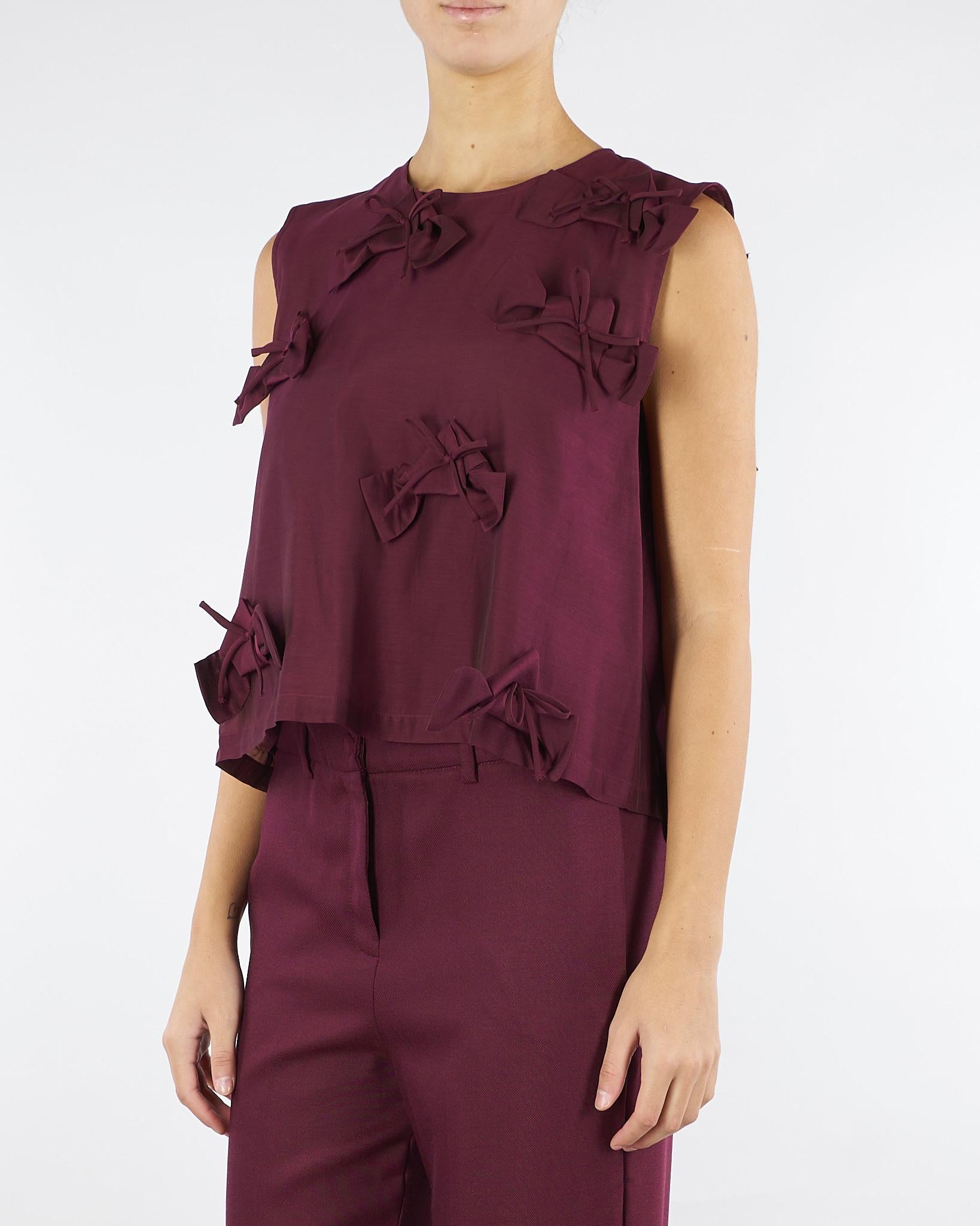 Blusa Bordeaux con fiocchi CANORE 5 MARELLA 