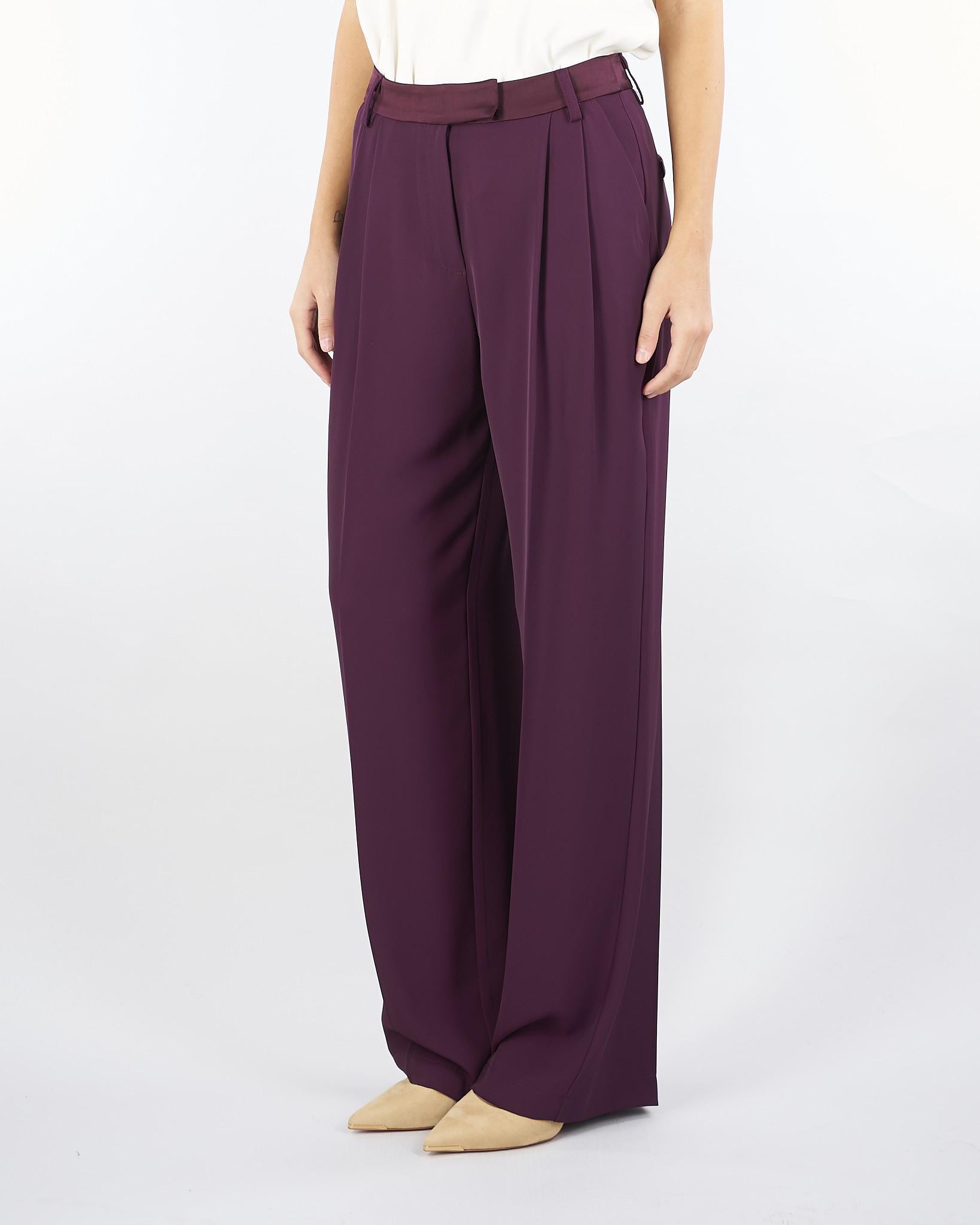 Pantaloni Bordeaux ampi con vita alta PES0KHX 85 IMPERIAL 