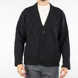 Cardigan Nero Relaxed fit con fantasia jacquard MA3418 9 I'M BRIAN 