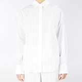 Camicia Bianco in cotone con strass all over