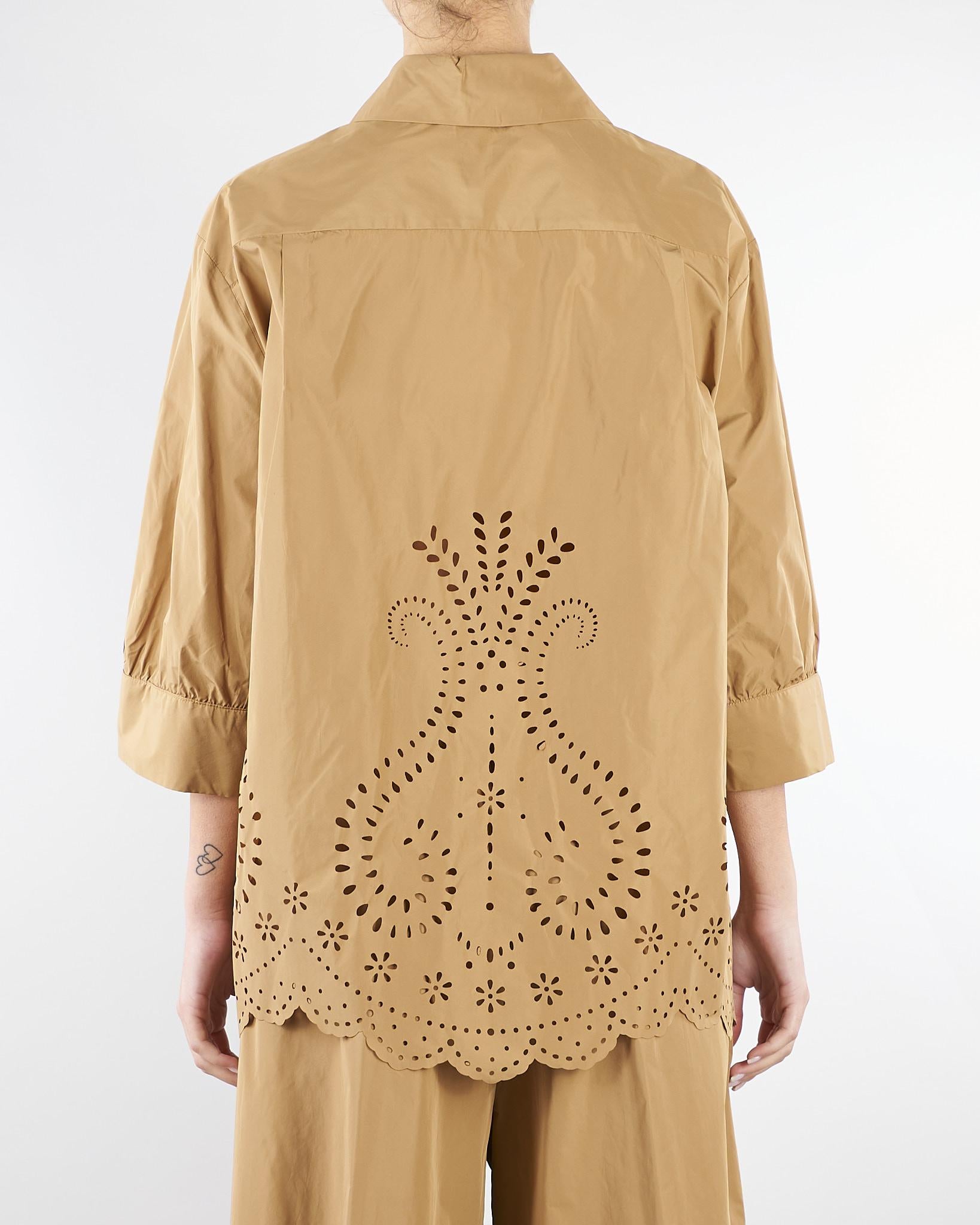 Camicia Biscotto con ricamo laser M6PD00 296 MEIMEIJ 