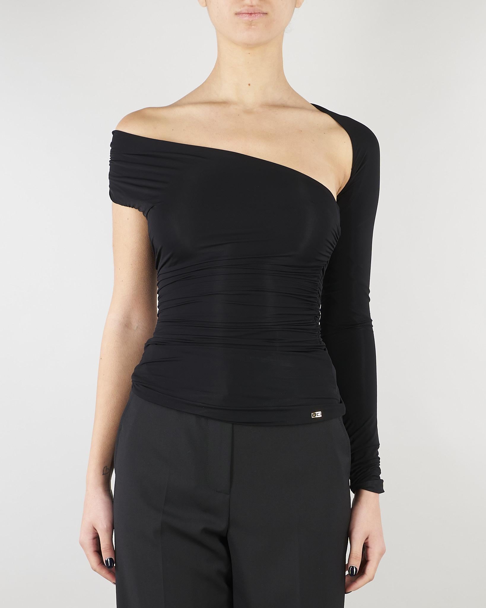 Top Nero in jersey MD01561E2 110 ELISABETTA FRANCHI 