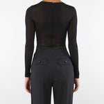 Body Nero in jersey con dettaglio gioiello BO01657E2 110 ELISABETTA FRANCHI 