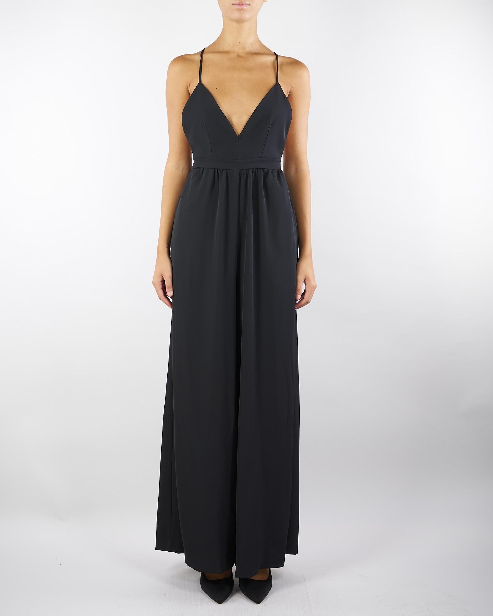 Tuta Nero con spalline ad incrocio TF0362 99 VICOLO 