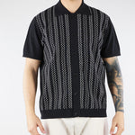 Maglia Nero a Polo con ricamo a contrasto A048F900 9000 PAOLO PECORA 