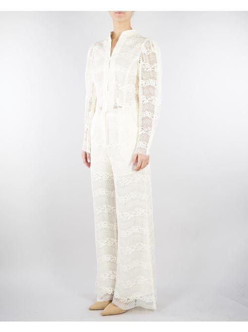 Pantaloni Burro ampi in pizzo macramè TP2901 59 TWIN SET 