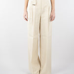 Pantalone Burro in tela di lino MSTMATERIA 7 MAX MARA STUDIO 