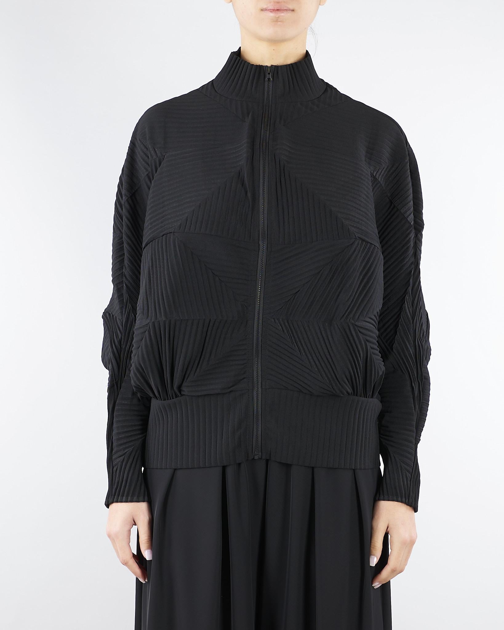 Felpa Nero plissettata M6PY11 100 MEIMEIJ 