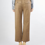 Pantalone Tabacco in flanella di lana HATELEY 42 MAX MARA WEEKEND 
